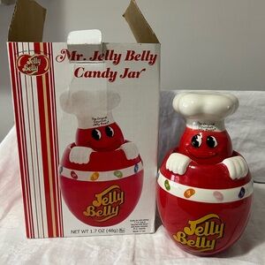 Mr. Jelly Belly Red Candy Jar